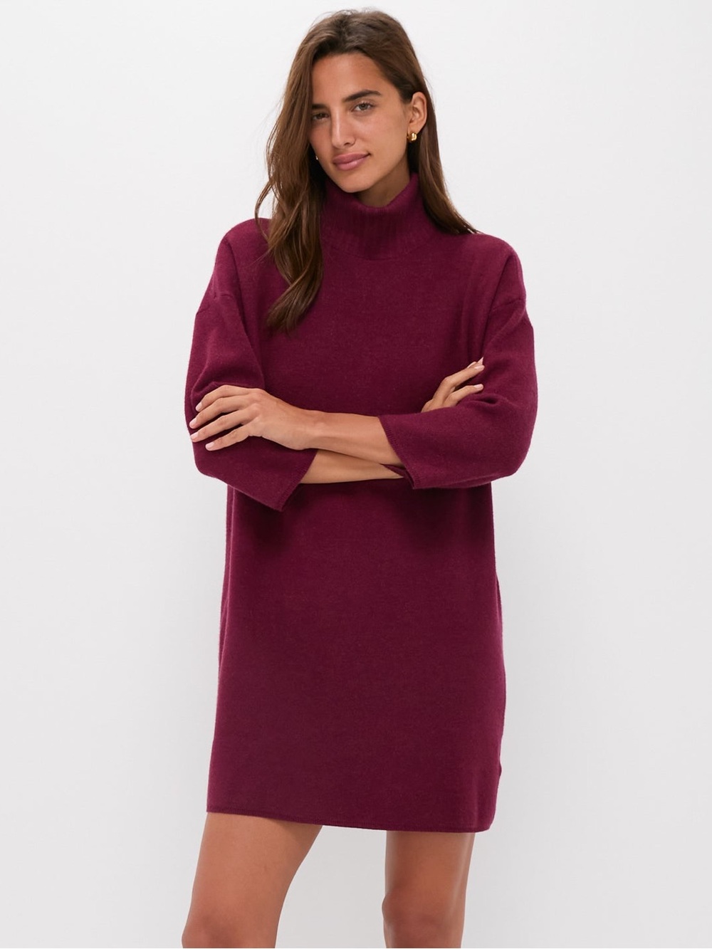NWT Tuckernuck Pomander Place Vivianne Sweater Mini Dress Cranberry Large